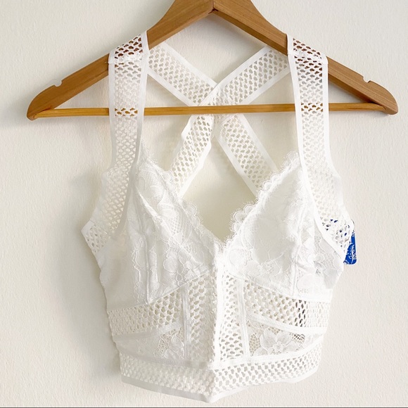 Free People Sitting Pretty Brami Ivory M NWT - Picture 4 of 12